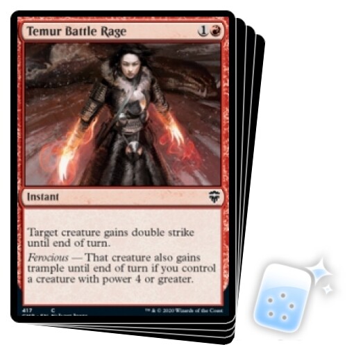 TEMUR BATTLE RAGE (COMMANDER DECK) X4 Commander Legends Magic MTG MINT CARD - Bild 1 von 1
