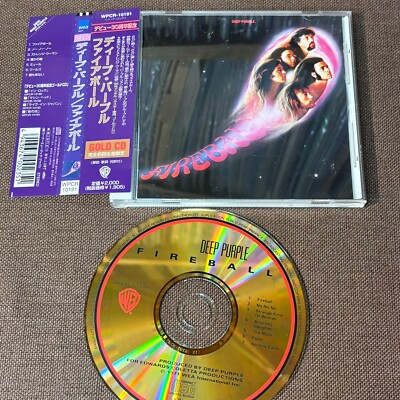 DEEP PURPLE Fireball JAPAN 24k GOLD CD WPCR-10191 w/ OBI+BOOKLET 