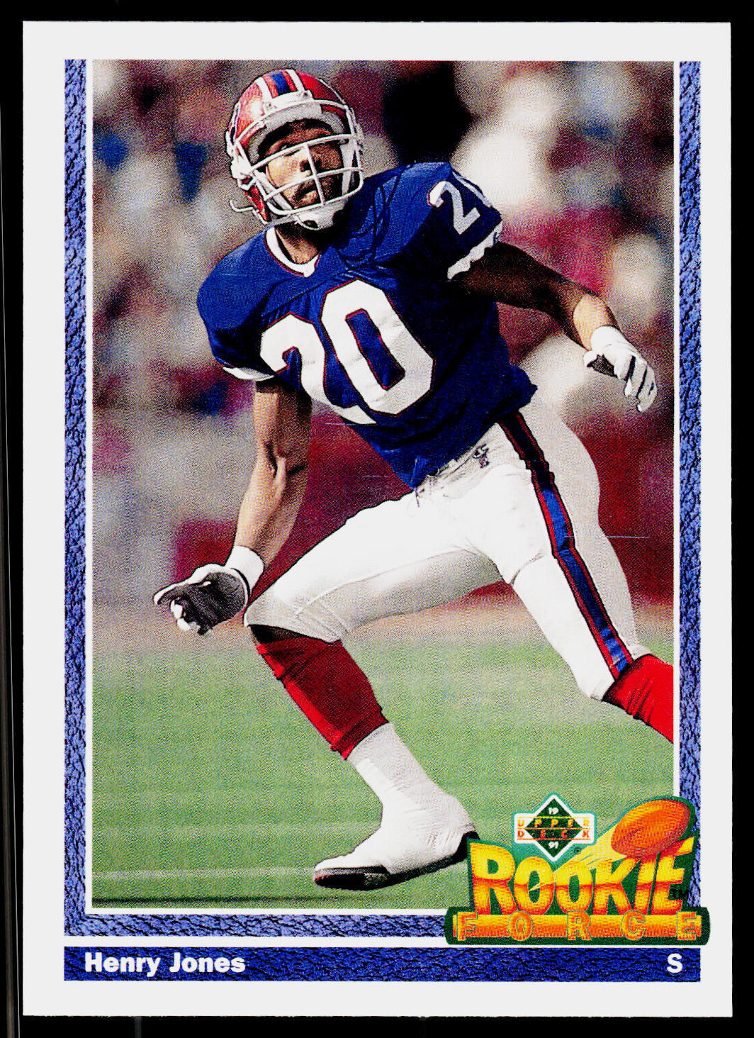 Henry Jones, 1991 Upper Deck, #615, Buffalo Bills