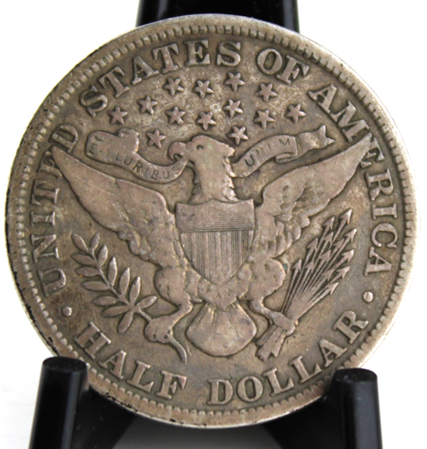 1897 Barber Half Dollar in Fine Condition - 90% Silver - Free Shipping (412) - Picture 2 of 2