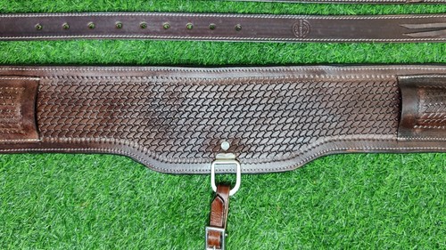 Western Tooled gepolsterter Leder Heckflanke Rückensattel Cinch Größe (38"" x 5") - Bild 2 von 5