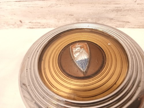1946-48 Plymouth Special Horn Button Gold/Amber & Chrome Bezel 1115946 OEM - Bild 8 von 15