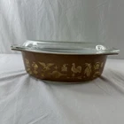 Pyrex EARLY AMERICAN HERITAGE Casserole Dish  045 2.5 Qt with Lid Vintage Nice