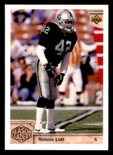1992 Upper Deck Ronnie Lott    SL #307 Los Angeles Raiders