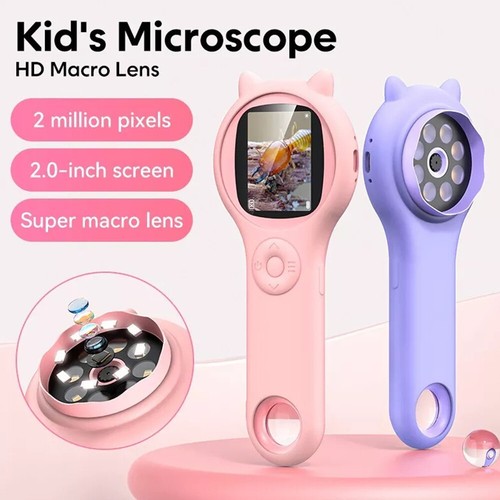 500x Microscopio de Bolsillo para Niños Lupa Portátil de Mano con Luz LED - Imagen 2 de 29
