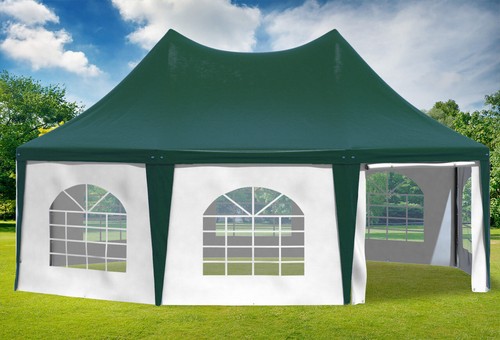 Gartenpavillon 5x6,8m PVC Grün Weiß Pagode Partyzelt Wasserdicht Fenster Bier - Bild 2 von 12
