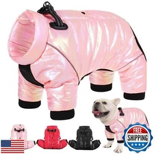 AOFITEE Dog Coat, Waterproof Dog Jacket for Winter, Warm Fullbody Dog Snowsui