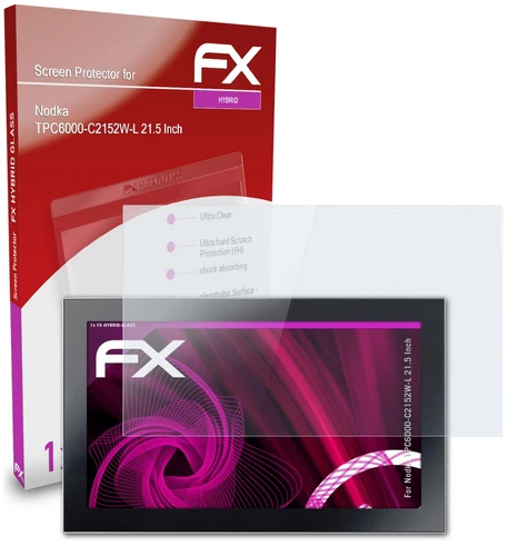 atFoliX Glass Protector for Nodka TPC6000-C2152W-L 21.5 Inch 9H Hybrid-Glass