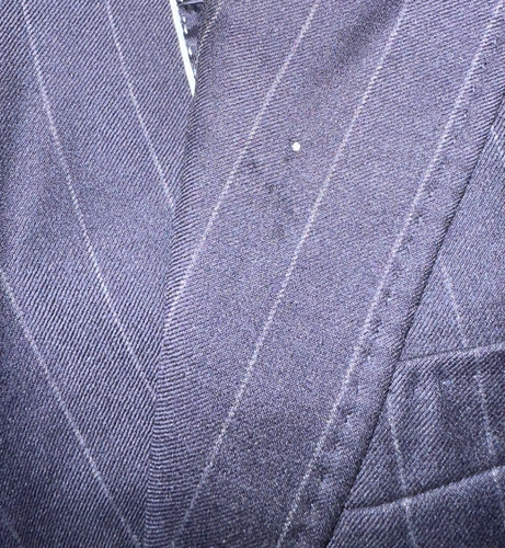 NEXT Mens Suit 38R Jacket Trousers W30 L32 Blue Striped Wool Regular Fit - Picture 11 of 11
