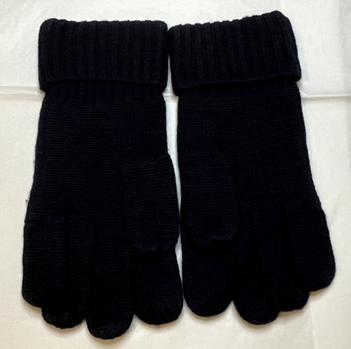 Women's Tory Burch Navy Blue Gloves w/ White Large Logos in soft wool One Size - 第 4/8 張圖片