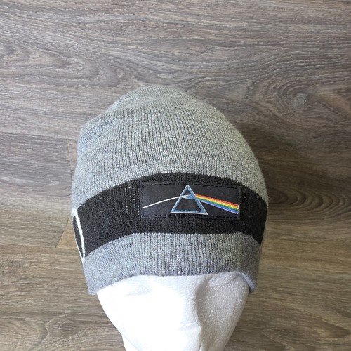 Anoma Pink Floyd Beanie Hat Mens One Size Gray Y2K Classic Rock Music Band Merch - Picture 2 of 10