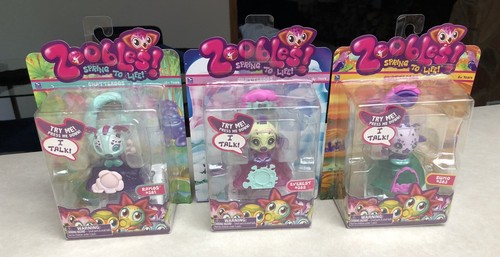 3 Talking Zoobles Spring To Life #381 Ramos #382 Everest #383 Sumo 2011 New - Picture 1 of 9