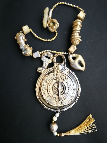 steampunk compass rose wind magic talisman necklace amulet pedant witchcraft key - Picture 9 of 24