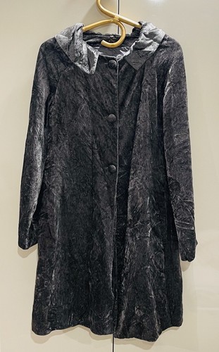 Bianca Spender For Carla Zampatti Crushed Velvet Coat Jacket Size AU 8