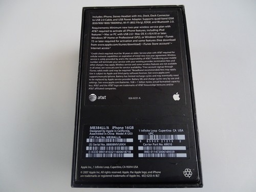 Apple iPhone 1.Generation/2G 16GB Schwarz Verpackung, Originalverpackung, OVP! - Bild 4 von 5