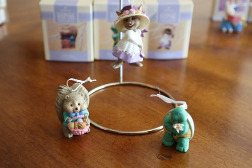 Vtg 90s Hallmark Ornaments Easter Collection Springtime Lot of 12 w/ Boxes Lamb - Picture 7 of 20