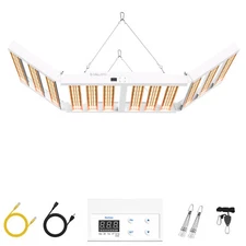 SPF6000 PRO LED Grow Light 600W with Full Spectrum Veg&Bloom Dimmer Timer Plant