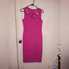 ELIZA J Hot Pink Cutout dress Sz 4