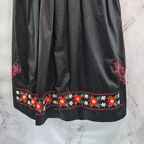 Dirndl Trachten Haus Dress Womens M Actual 18 2X Black Oktoberfest Bavarian  - Picture 8 of 11