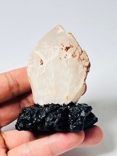 Natural Diamond Leklai Energy on black Stone magic healing Luck Spiritual amulet - Picture 3 of 21