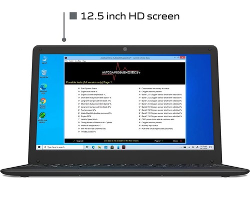 Autoscan ULTRA OBD2 Diagnostics 12.5" 64GB Laptop with ELM327 USB Cable & Dongle - Picture 10 of 14