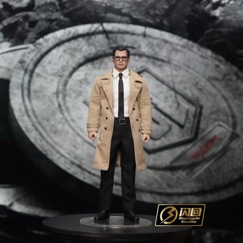 1/12 Clark Kent Periodista Cortavientos Abrigo Cabeza Cuerpo 6" Figura de Acción Muñeca Juguetes - Imagen 6 de 13