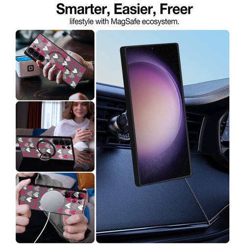 For Samsung S25 Ultra S24 S23 FE S22 S21 S20 MagSafe Heart ShockProof Case Cover - Picture 2 of 16