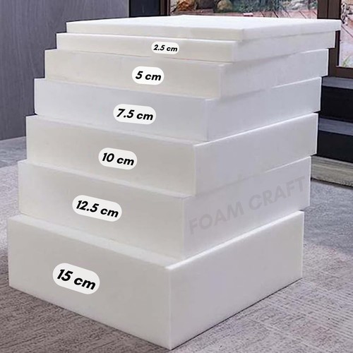 UPHOLSTERY FOAM CUSHION CUT TO SIZE MULTI DEPTHS AND HIGH DENSITY MEDIUM SHEETS - Picture 46 of 48