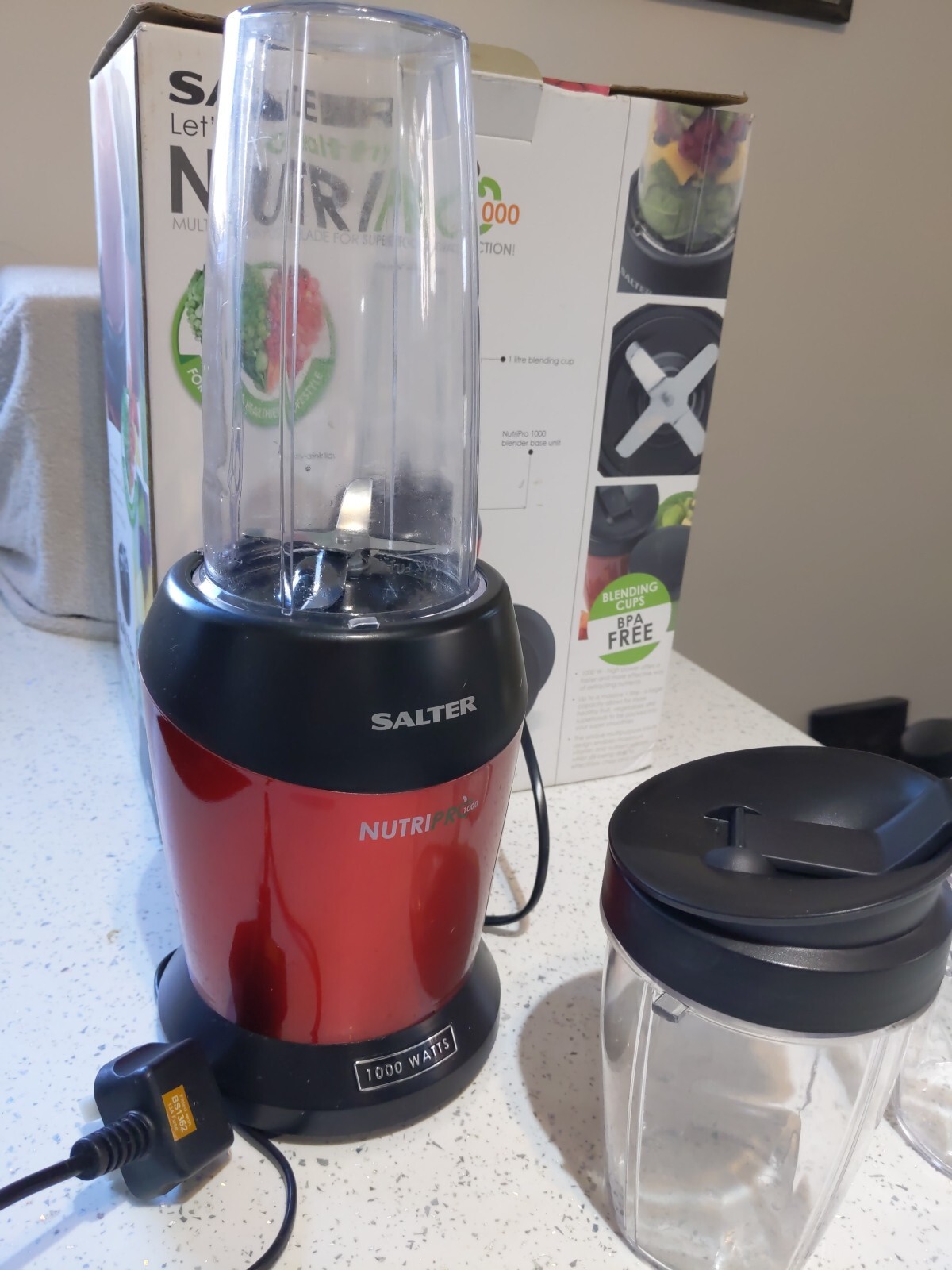 Salter NutriPro 1000 W MultiPurpose Blender Set Red eBay