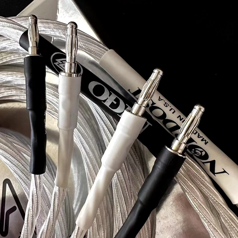 Audiophile Sterling Silver Plated 7NOFC Speaker Cable 2x 2 Meter Banana Plugs - Image 4 of 4