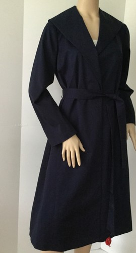 NUOVO EILEEN FISHER Midnite cappotto blu avvolgente (taglia S) - $498 - Foto 10 di 12