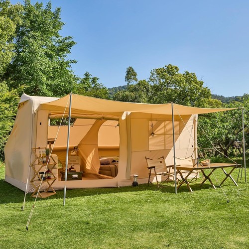 Extra Large Inflatable Camping Tent, Glamping Tents Easy Setup 4 Season W/pumb - Picture 19 of 29