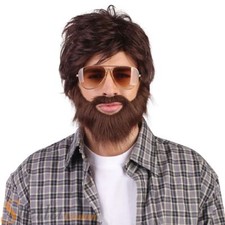 vegas hero brown wig beard halloween costume hangover alan allen