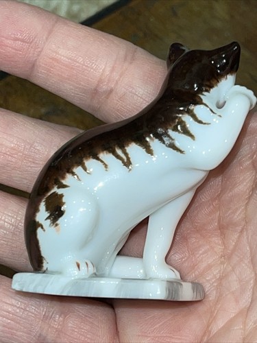 FRANKLIN MINT COLLECTION German Cat With Paw Up Curio Cabinet Collection Vintage - Picture 6 of 6
