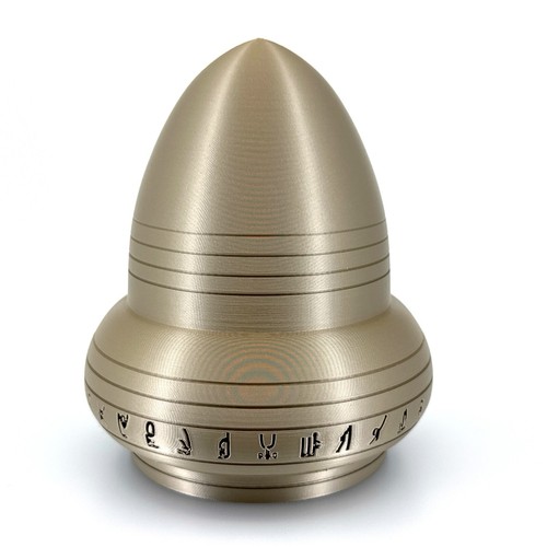 Kecksburg Acron UFO Vorfall inspiriert 3D-gedrucktes Modell in Iridiumgold metallic - Bild 19 von 24