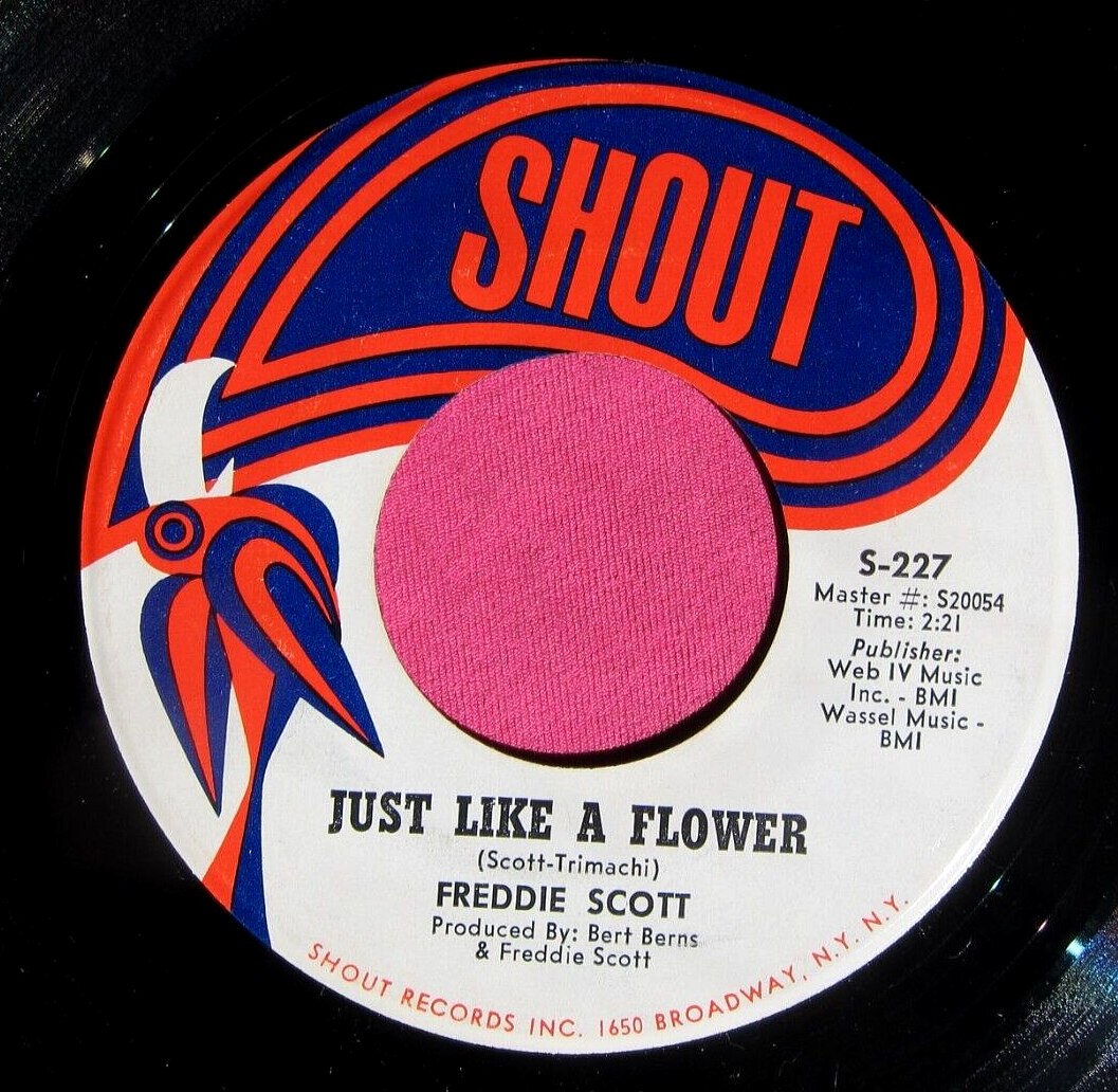 FREDDIE SCOTT - Just Like a Flower / Spanish Harlem - NM- 45 rpm