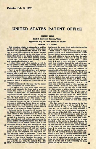 Steelhead Salmon Trout Fishing Lure US Patent Art Print - Steel head Vintage 869 - Picture 2 of 3