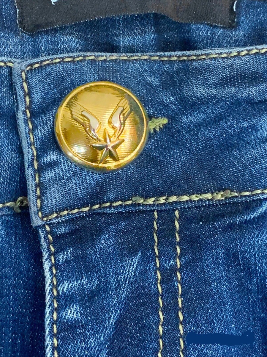 PHILIPP PLEIN スカル ダメージ加工 デニム パンツW34 Philipp Plein Jeans Skull Distress Golden Metal Crystal Gift