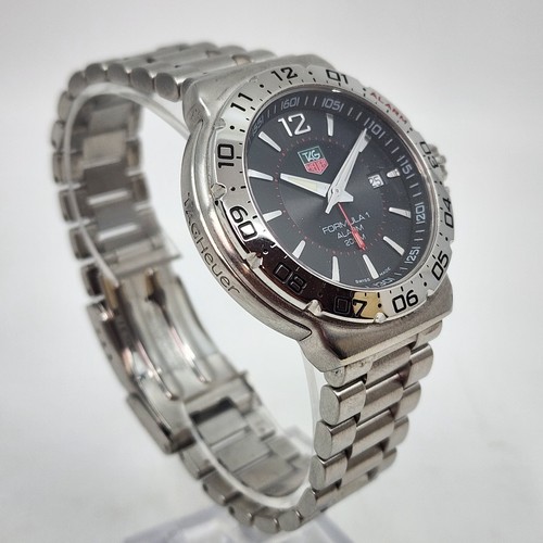 Tag Heuer Men's Watch WAC111A Formula 1 Swiss Quartz Alarm Black Dial 40mm Steel - Picture 4 of 11