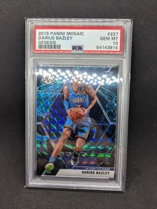 2019 Panini Mosaic Darius Bazley Genesis #227 RC PSA 10