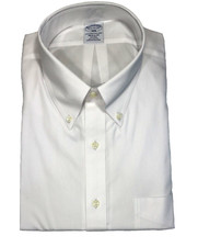 Brooks Brothers Regular Non-Iron All Cotton 17.5-34/35 Button Down Collar White