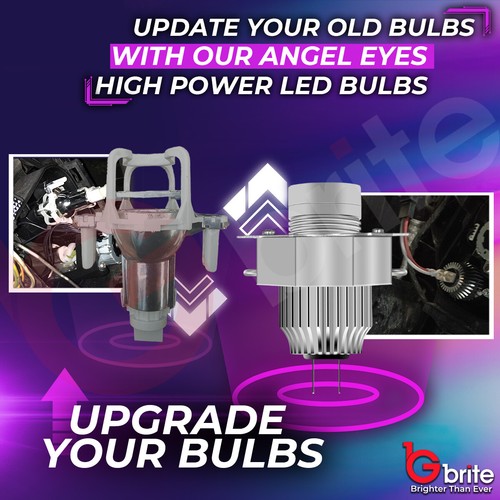 1090 E90 LCI 100W LED UPGRADE RINGS WHITE MARKER BULBS FOR CARS WITH HALOGEN A21 - Picture 4 of 8