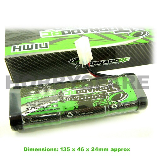 TORNADO 7.2v 2400mah NiMH RC BATTERY TAMIYA PLUG 1/10 CAR TRUCK - FREE POST - Picture 2 of 2