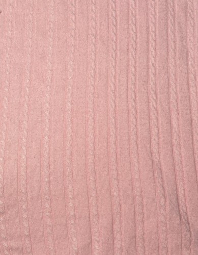 First Impressions Cable Knit Pink Baby Blanket Soft 100% Acrylic Lovey 30"x40" - Picture 4 of 4