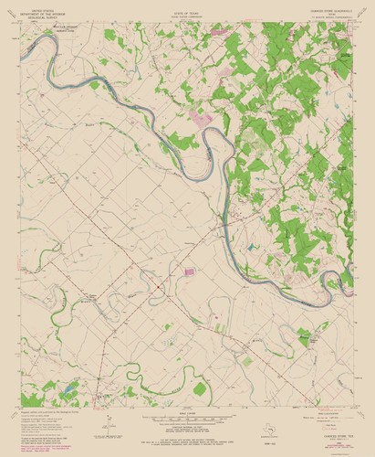 Topographical Map - Chances Store Texas Quad - USGS 1980 - 23 x 27.95 - Bild 1 von 20