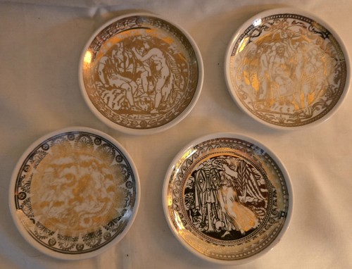 4 Fornasetti Mitologia Mythology Coasters For Bonwit Teller