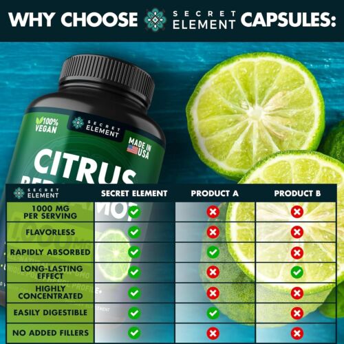 Citrus Bergamot Extract 1000Mg - Organic Citrus Bergamot Supplement for Heart, I - Picture 23 of 24