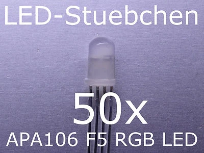 MARKENLOS 50x APA106 F5 / P9823 / YF923 - LED RGB da 5 mm con controller interno, come WS2812B