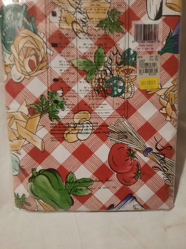 Vintage Home Statements 60" x 104" Oblong "Pasta Pasta" Vinyl Tablecloth NOS - Picture 5 of 12