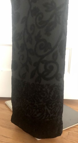 Haut noir perlé/pailleté Kay Unger avec robe velours burn out taille 4 excellent état - Photo 8/10
